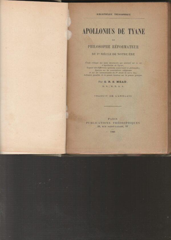 Apollonius de Tyane le philosophe réformateur
