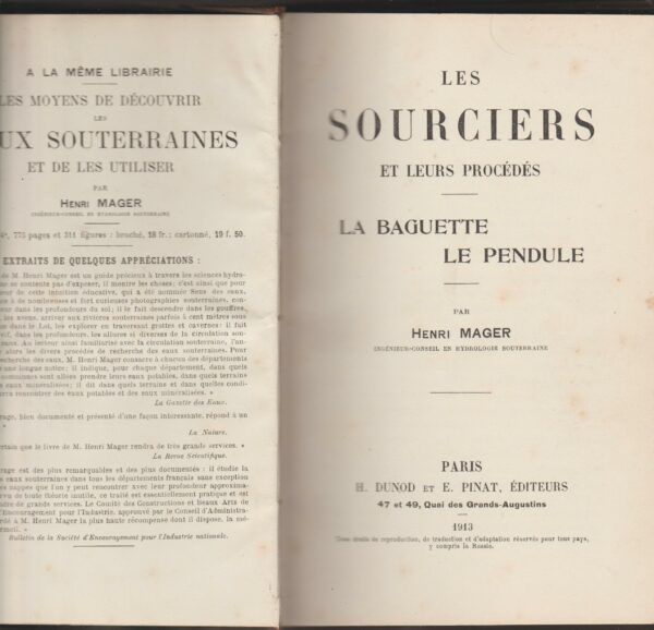 les sourciers et leurs procédés - la baguette, le pendule