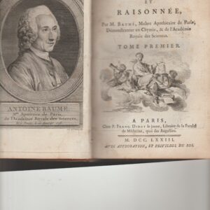 Chymie expérimentale et raisonnée tome 1 & tome 2